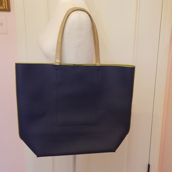 NWOT Blue & Lime tote bag - Picture 2 of 4